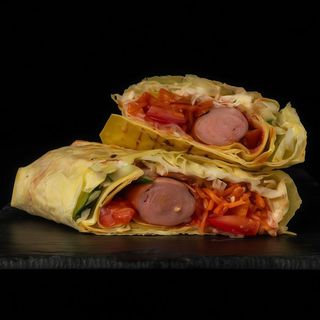 Хот-дог в лаваші з однією сосискою