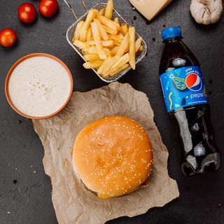 Бургер Сирний меню