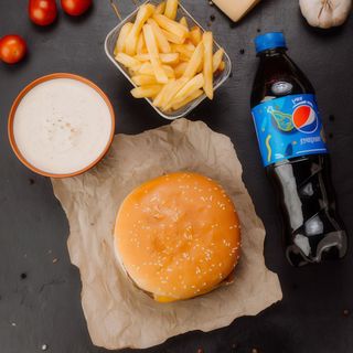 Курячий бургер меню