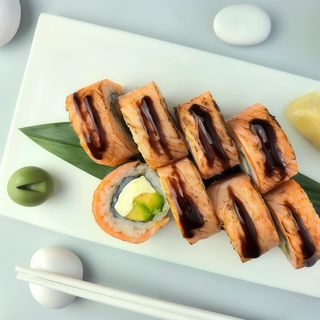 Філадельфія з лососем та авокадо (обпаленим) (340г)