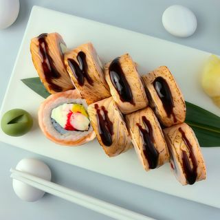 Рол Татакі з лососем манго та креветкою (365г)