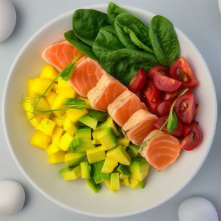 Поке з лососем татакі та манго (370г)