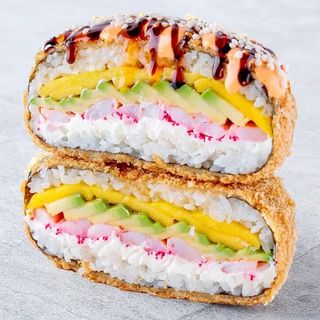 Суші-бургер з креветкою