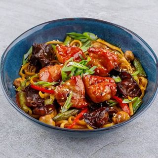 Удон з куркою теріяки