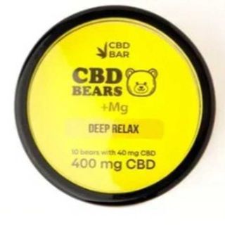 CBD Желейні ведмедики з магнієм "Deep Relax", 400 мг КБД, 200 мг магнію, лимон, 10 шт