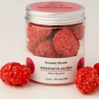 CBD Цукерки-бутони "Amanita Kush", 25мг КБД, 0.5 г мухомору - 1 шт