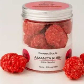 CBD Цукерки-бутони "Amanita Kush", 25мг КБД, 0.5 г мухомору - 1 шт