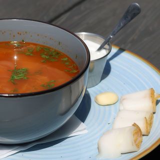 Борщ з сметаною та салом,350/50