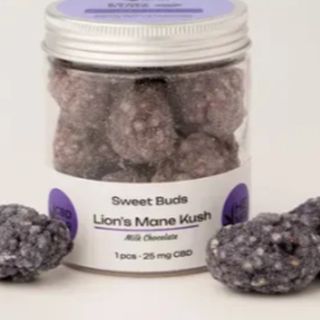 CBD Цукерки-бутони "Lions Mane Kush" , 25 мг КБД, 0.5 г їжовика гребінчастого - 1 шт