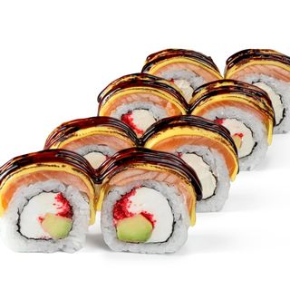 Гриль рол з лососем та чеддером