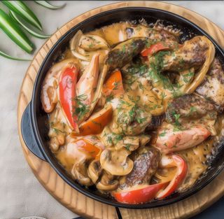 Пательня фірмова з 4 видами м'яса (500г)