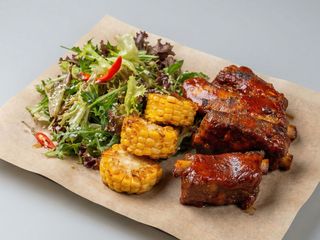 Ребра свині в гострій глазурі(вагова страва)