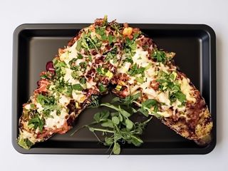 Юкатан кабачок запечений з яловичиною,овочами та сиром 390/30