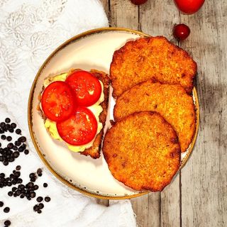 Деруни з м'ясом по-французьки(260 грам)