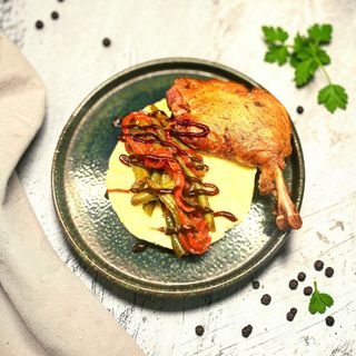 NEW! Пюрешка з качиною ніжкою та овочами (350 грам)
