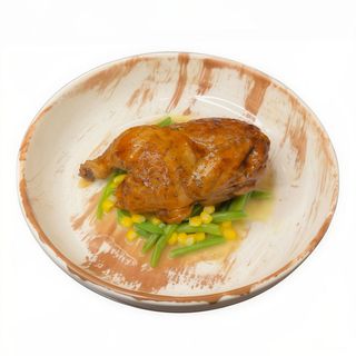 Ніжне курча з кукурудзою та спаржею