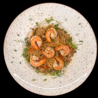 Локшина яєчна Тонкацу з креветкою