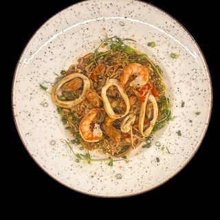 Локшина яєчна Тонкацу з Морепродуктами