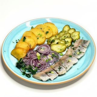 Оселедець зі смаженою картопелькою (250г)