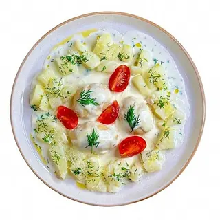 Парові курячі котлети з молодою картоплею (350г)