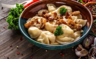 Вареники з картоплею та печінкою (230/20г)