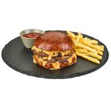 Даблбургер з Чеддером та смаженою цибулею