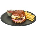 Даблбургер з Бріскетом та грибним соусом