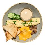 Сніданок з бріскетом та чеддером (350г)