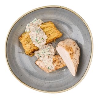 Філе су-від з картопляним гратеном і печерицями (400г)