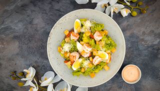 Салат Цезар з креветками (360г)