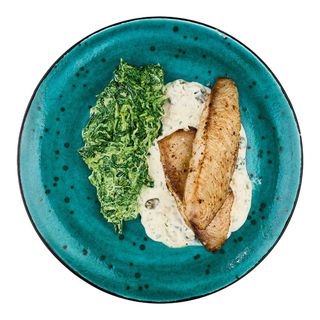 Філе телапії зі шпинатом у вершках (300г)