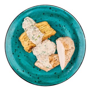 Філе су-від з картопляним гратеном і печерицями (400г)