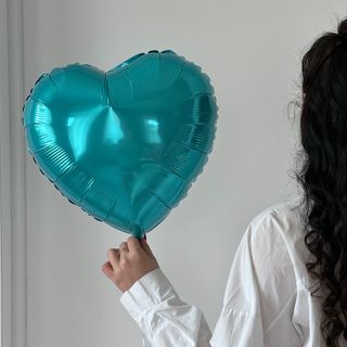 Повітряна кулька у формі серця в бірюзовому кольорі . Розмір 42 см . 