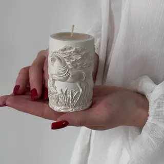 Підсвічний «Кінь орнамент»