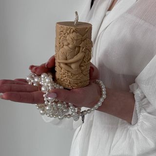 Свічка "Закохані" беж