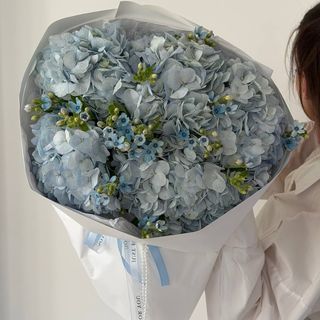 Букет "Гортензія блакитна (5) та оксіпеталум (11)"