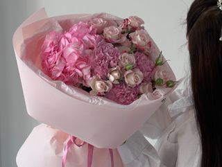 Букет «Рефлекс (3), діантус (3), гортензія (1)»