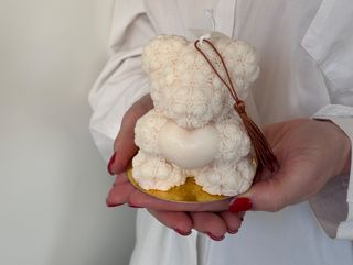 Свічка «Романтичний Ведмедик» молочний