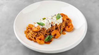 Цільнозернова паста з тигровими креветками (345г)