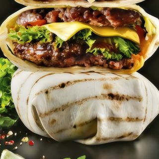 Бургер в лаваші з курячим стейком