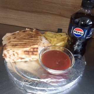 Комбо бургер в лаваші з куркою