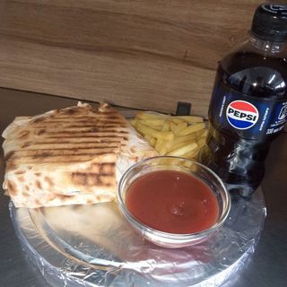 Комбо бургер в лаваші зі свининою