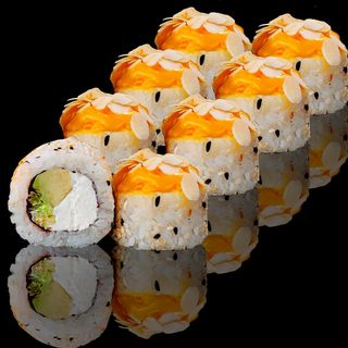 Запечений з креветкою та манго