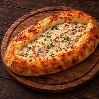 Хачапурі з копченою куркою та шинкою