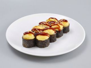 Запечений хосомакі з лососем (140г)