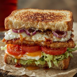 Сендвіч з куркою, яйцем та моцарелою (250 г)