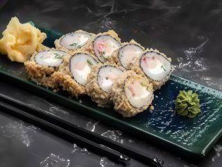 Гарячий рол з креветкою  (300/10/15/70г)