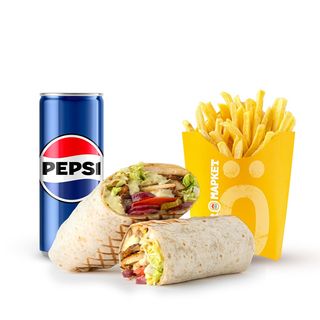 Комбо меню Шаурма з курочкою (400г)