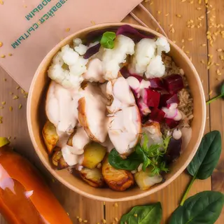 Боул максі з курячим філе та соусом Вінегрет (570г)