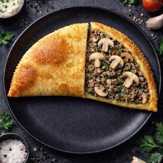 Чебурек з м'ясом та грибами (26см)